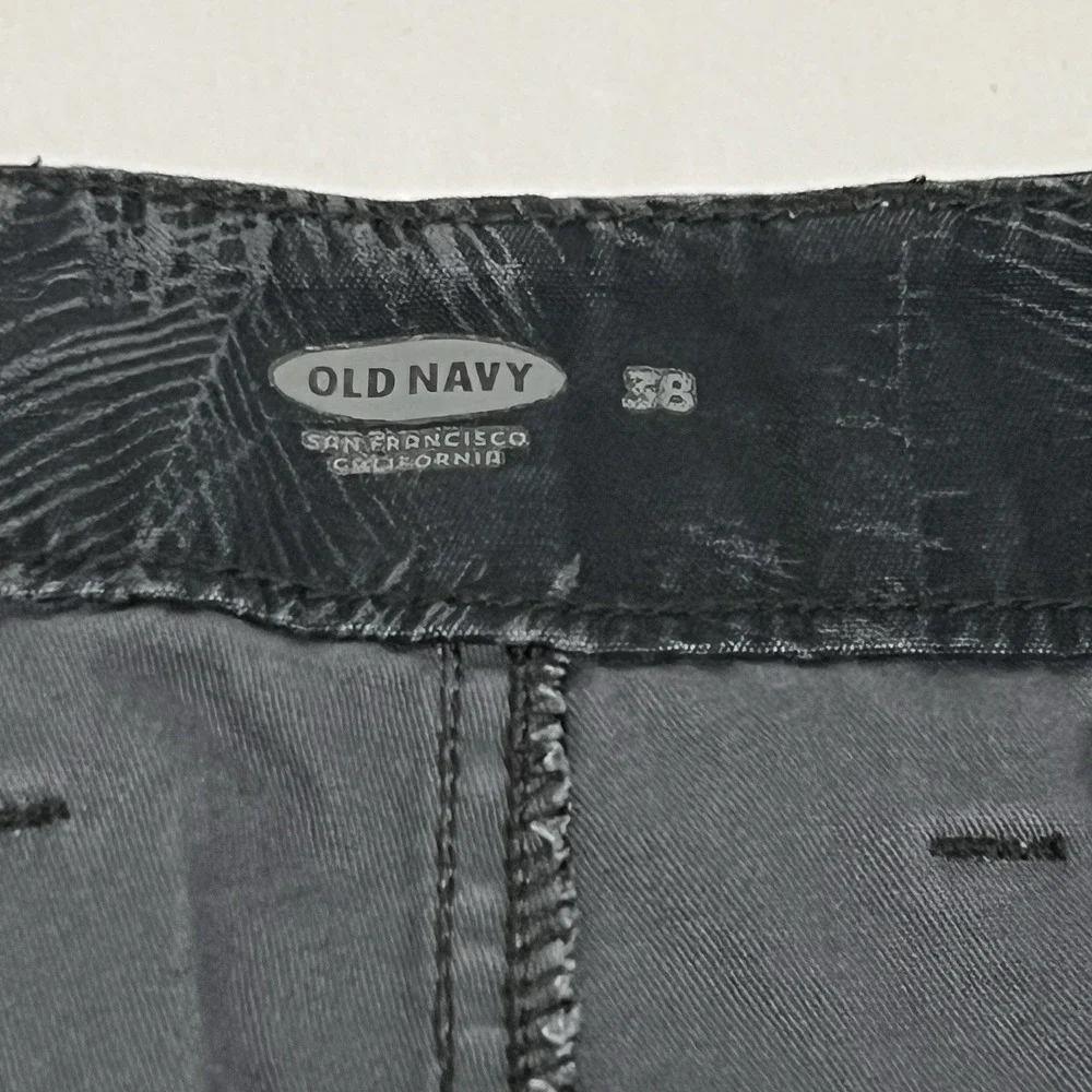 Old Navy Leaf Design Outdoor Cargo Shorts Casual Black Men Size 38